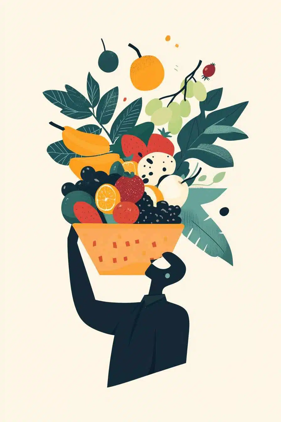 grand panier de fruits en entreprise