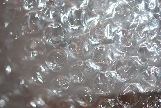 papier bulle gros plan